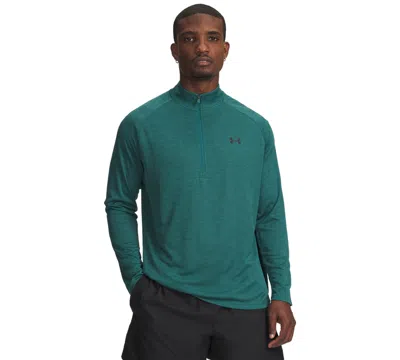 Under Armour Men's Ua Tech Space-dyed 1/2-zip Performance Sweatshirt In Green