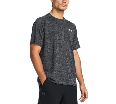 Under Armour Men's Ua Tech Textured Performance T-shirt In Black,wht