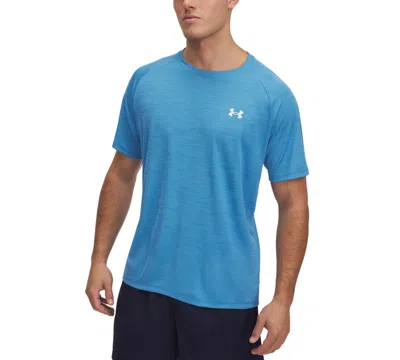 Under Armour Men's Ua Tech Textured Performance T-shirt In Ether Blue,tonic,white