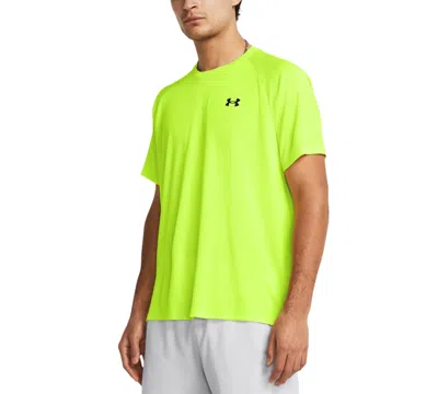 Under Armour Men's Ua Tech Textured Performance T-shirt In Hi Vis Yellow