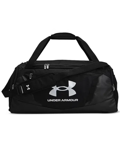 Under Armour Men's Undeniable 5.0 Duffel Bag In Black,black,metallic Silver