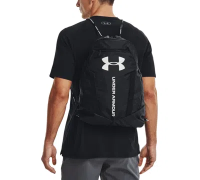 Under Armour Men's Undeniable Sackpack In Black,black,metallic Silver