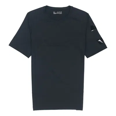 Under Armour Men's  Casual Breathable Round Neck Tight Sports Short Sleeve Black