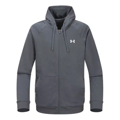Under Armour Men's  Casual Sports Hooded Logo Long Sleeves Jacket Gray In Blue