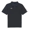 Under Armour Men's  Casual Sports Lapel Training Breathable Short Sleeve Polo Shirt Gray In Black