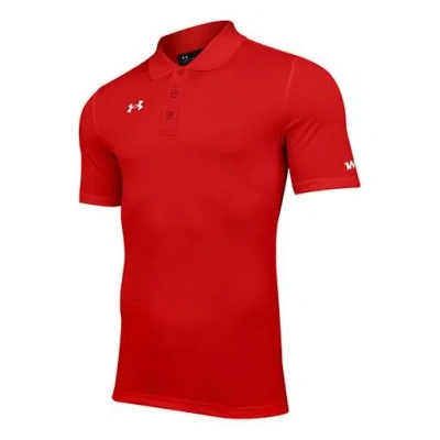 Under Armour Men's  Casual Sports Lapel Training Breathable Short Sleeve Polo Shirt Red In Multi