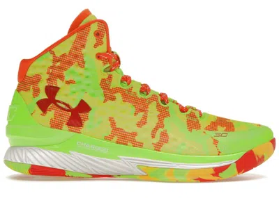 Pre-owned Under Armour Men's  Curry 1 Candy Reign (2022) Sneakers In Hyper Green/team Orange