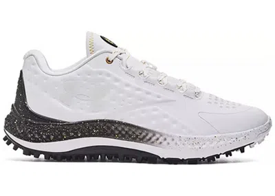 Pre-owned Under Armour Men's  Curry 1 Golf Sneakers In White/black