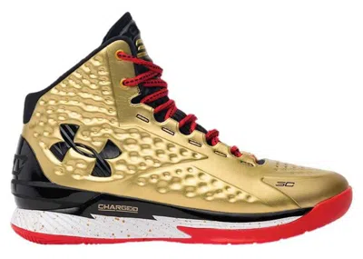 Pre-owned Under Armour Men's  Curry 1 Retro All American (2021) Sneakers In Metallic Gold/black/red