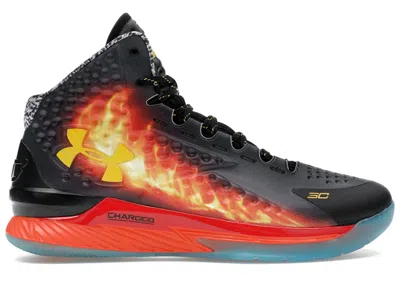 Pre-owned Under Armour Men's  Curry 1 Retro Curry Jam Sneakers In Black/team Orange/taxi