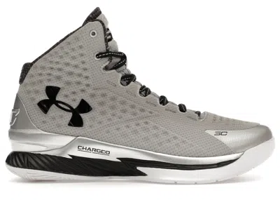 Pre-owned Under Armour Men's  Curry 1 Retro History Month Sneakers In Metallic Silver/black In Multi