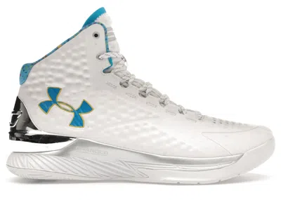 Pre-owned Under Armour Men's  Curry 1 Splash Party (2022) Sneakers In White/metallic Silver/electric Blue In Multi