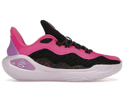 Pre-owned Under Armour Men's  Curry 11 Girl Dad Sneakers In Rebel Pink/provence Purple/purple Ace