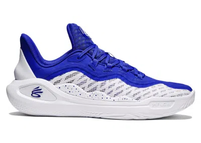 Pre-owned Under Armour Men's  Curry 11 Tb Sneakers In White/team Royal In Multi