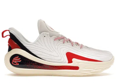 Pre-owned Under Armour Men's  Curry 12 Podium Sneakers In White/blue/red In Multi