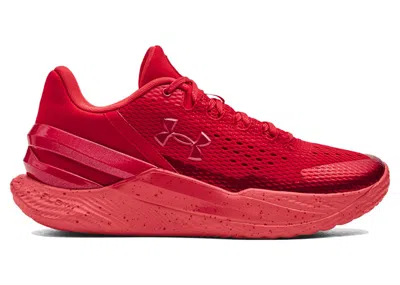 Pre-owned Under Armour Men's  Curry 2 Low Flotro Davidson Sneakers In Daevil In Red/daredevil Red