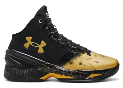Pre-owned Under Armour Men's  Curry 2 Unanimous Sneakers In Black/metallic Gold In Multi