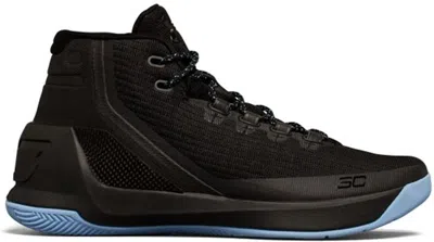 Pre-owned Under Armour Men's  Curry 3 Carolina Sneakers In Black/carolina Blue