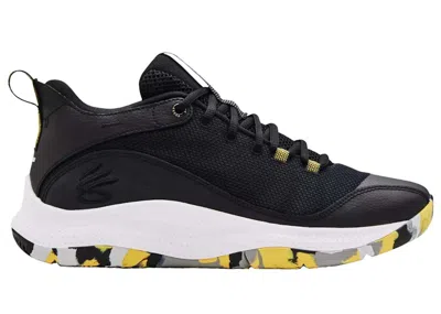 Pre-owned Under Armour Men's  Curry 3z5 Camo Sole Sneakers In Black/yellow