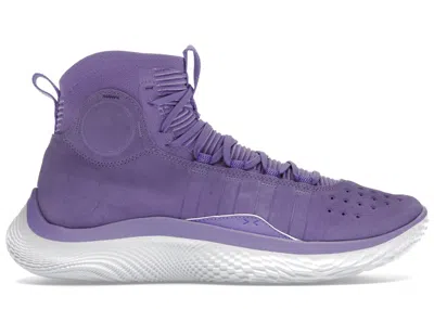 Pre-owned Under Armour Men's  Curry 4 Flotro Sneakers In Vivid Lilac/white/grape In Multi