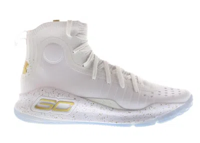 Pre-owned Under Armour Men's  Curry 4 Gold Sneakers In White/metallic Gold