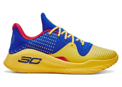 Pre-owned Under Armour Men's  Curry 4 Low Flotro Curry Jam Sneakers In Team Royal/taxi