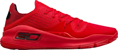 Pre-owned Under Armour Men's  Curry 4 Low Nothing But Nets Sneakers In Red/black