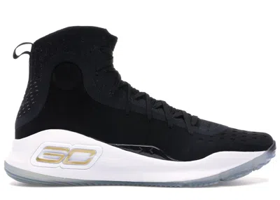 Pre-owned Under Armour Men's  Curry 4 More Dimes Sneakers In Black/white/metallic Gold