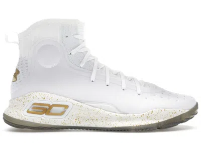Pre-owned Under Armour Men's  Curry 4 Retro Gold Sneakers In White/metallic Gold In Multi