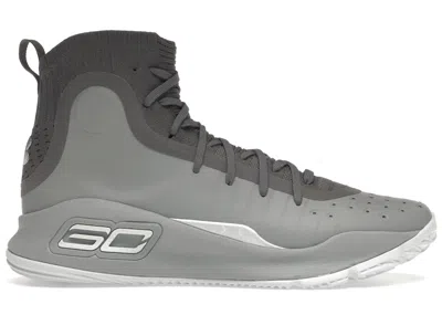 Pre-owned Under Armour Men's  Curry 4 Sneakers In Overcast Grey/graphite/white In Multi