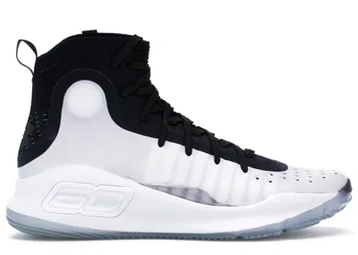 Pre-owned Under Armour Men's  Curry 4 Sneakers In White/black In Multi