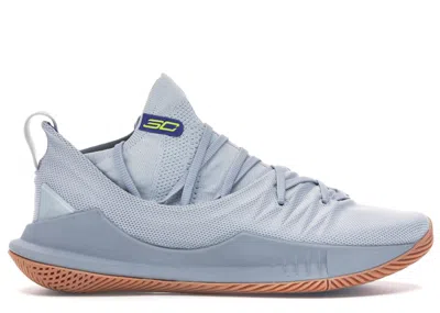 Pre-owned Under Armour Men's  Curry 5 Grey Gum Sneakers In Elemental/ivory/tokyo Lime In Multi