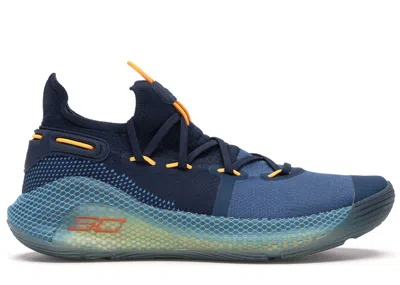 Pre-owned Under Armour Men's  Curry 6 Underrated Sneakers In Academy/mango/team Orange