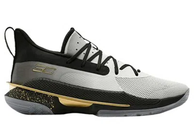 Pre-owned Under Armour Men's  Curry 7 For The Game Sneakers In White/black/grey