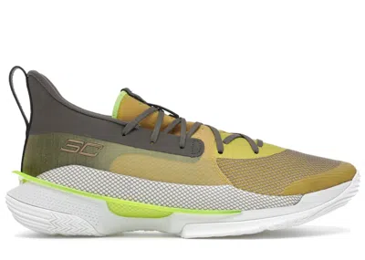 Pre-owned Under Armour Men's  Curry 7 Sneakers In Zeppelin Yellow/summit White/mountain Brown