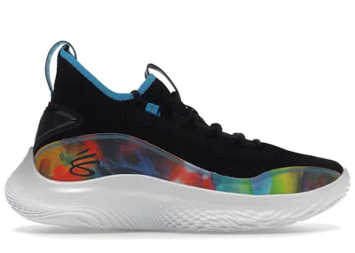 Pre-owned Under Armour Men's  Curry 8 Tie Dye Sneakers In Black/white