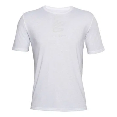 Under Armour Men's  Curry Casual Logo Printing Short Sleeve White