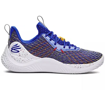 Pre-owned Under Armour Men's  Curry Flow 10 Dub Nation Curryfornia Sneakers In Blue/yellow In Multi