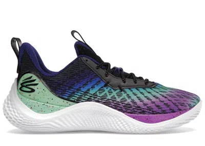 Pre-owned Under Armour Men's  Curry Flow 10 Northern Lights Sneakers In Purple Panic/antifreeze In Multi