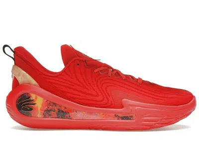 Pre-owned Under Armour Men's  Curry Flow 12 Spark Sneakers In Ares In Red/ares Red