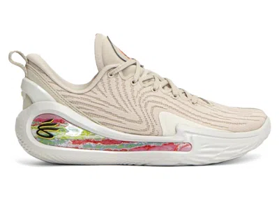 Pre-owned Under Armour Men's  Curry Flow 12 Strn Sneakers In Beige/white