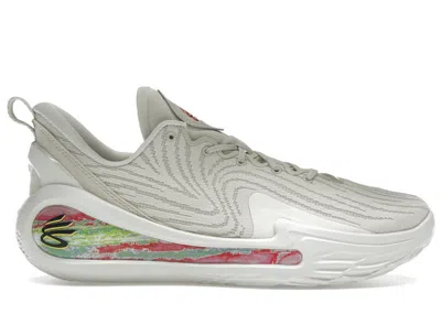Pre-owned Under Armour Men's  Curry Flow 12 Strn Sneakers In Beige/white