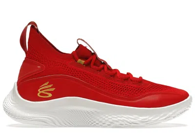 Pre-owned Under Armour Men's  Curry Flow 8 Chinese New Year Sneakers In Red/gold/white