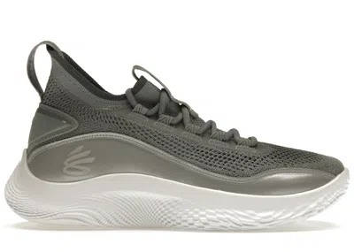 Pre-owned Under Armour Men's  Curry Flow 8 Shine Sneakers In Grey/white