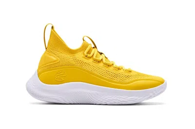 Pre-owned Under Armour Men's  Curry Flow 8 Smooth Butter Flow Sneakers In Taxi/white