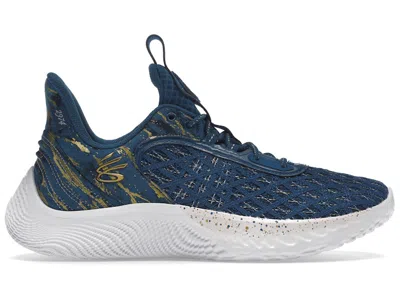 Pre-owned Under Armour Men's  Curry Flow 9 2974 Sneakers In Blue/gold/white In Multi