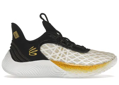 Pre-owned Under Armour Men's  Curry Flow 9 Close It Out Sneakers In White/black/yellow