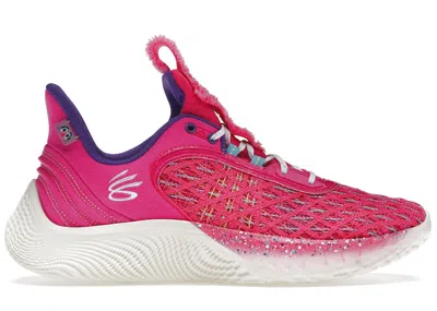 Pre-owned Under Armour Men's  Curry Flow 9 Sesame Street Abby Cadabby Sneakers In Pink/purple/white