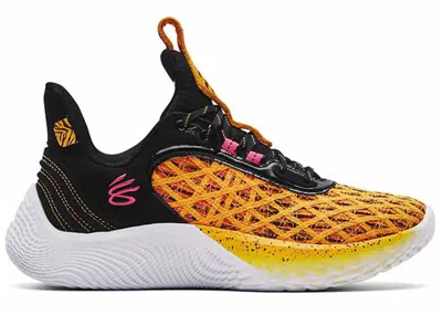 Pre-owned Under Armour Men's  Curry Flow 9 Sesame Street Beyond The Stripe Sneakers In Black/yellow Nectar/gala