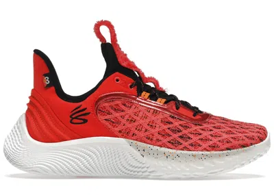 Pre-owned Under Armour Men's  Curry Flow 9 Sesame Street Elmo Sneakers In Red/black/white
